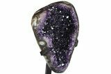 Amethyst Geode Section on Metal Stand - Uruguay #139803-2